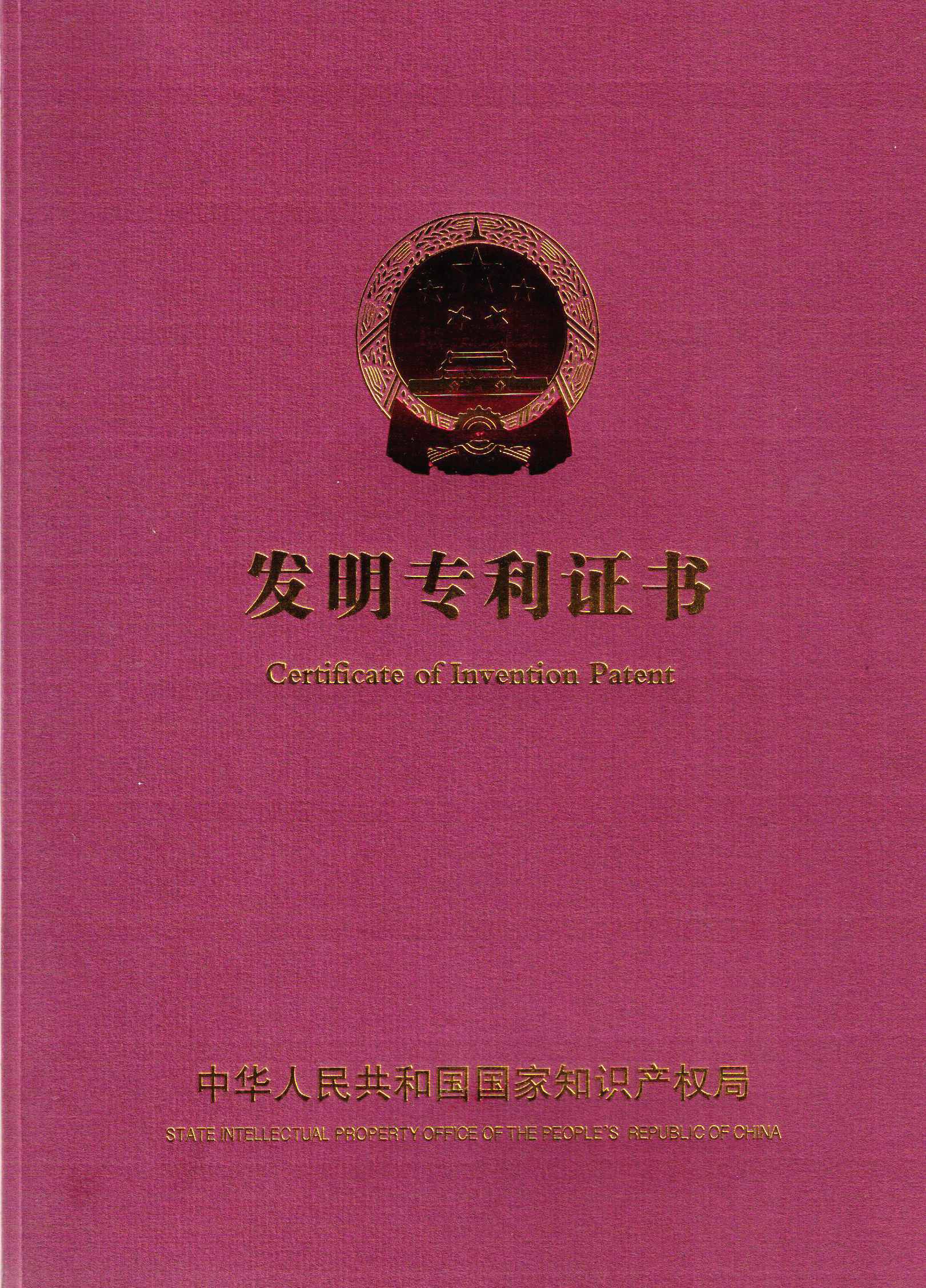 国家专利证书